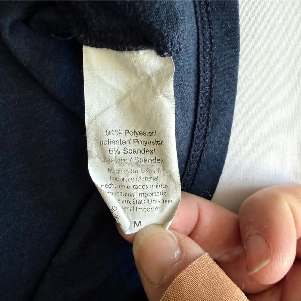 Beyond Yoga "On the Down Low" T-Shirt Nocturnal Navy Blue Soft Workout Tee - Picture 12 of 15